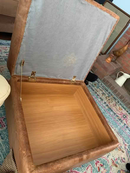 Photo of free Leather 2 seater sofa & footstool (Pipe Aston SY8) #4