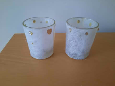 Photo of free 2 glass Tea Light Holders + candles (Hamble SO31) #2