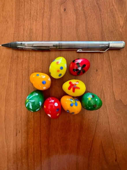 Photo of free Small Painted Glass Eggs (Gilmore St & Mountain View Ave) #1