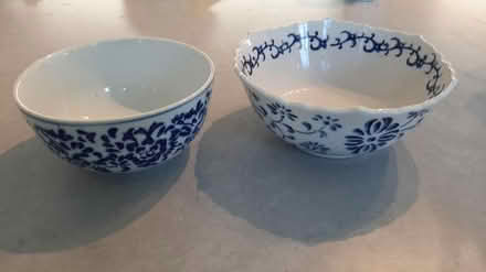 Photo of free 2 blue and white China bowls (peacehaven) #3