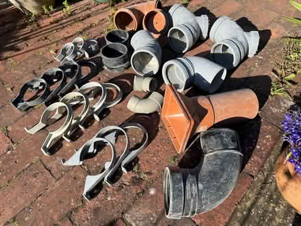 Photo of free Assorted 100mm Soil Pipe Fittings and Clips (West Hill BN1) #1