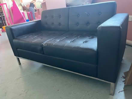 Photo of free Leather effect sofa (Eastbourne BN21) #1