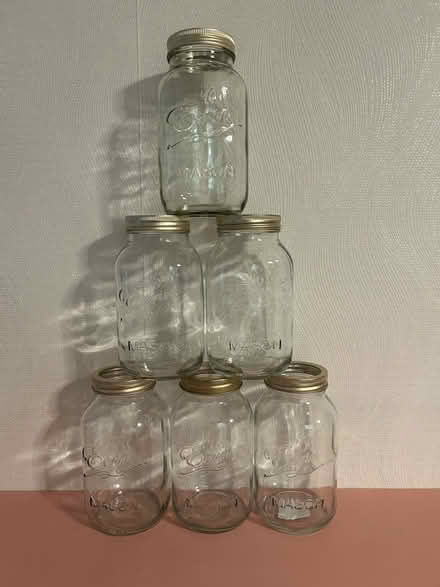 Photo of free 36 x 1 litre Mason Jars (Lime Gate OL8) #1