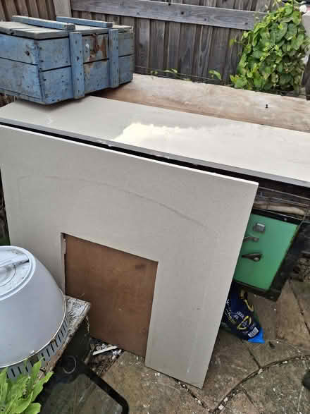Photo of free Marble hearth and fire back. Cream (Doncaster DN5) #2