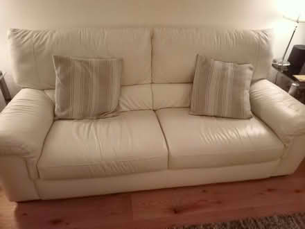 Photo of free 3 seater leather sofa and chair (Stoughton GU2) #1