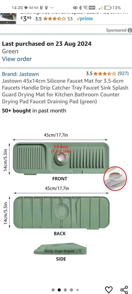 Photo of free Tap/faucet drip mat (Walsall WS2) #4