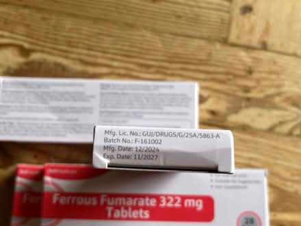 Photo of free Ferrous fumarate Iron tablets 322mg (St James’s Square, Bath) #3