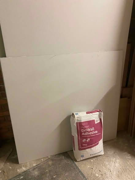 Photo of free Plasterboard and adhesive (Surbiton KT5) #3