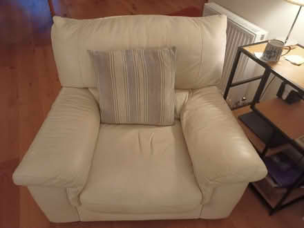 Photo of free 3 seater leather sofa and chair (Stoughton GU2) #2