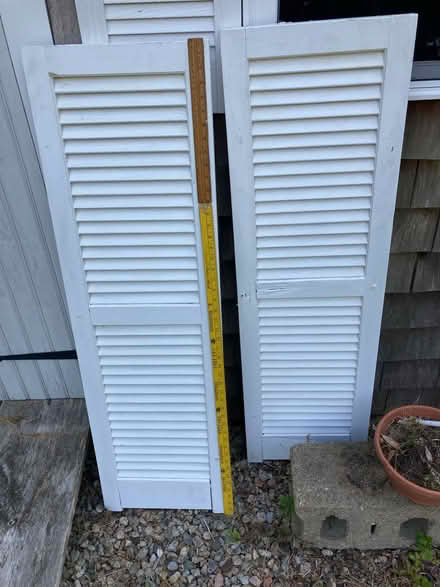Photo of free White wooden Shutters 48” x 14” (Chatham, MA) #1