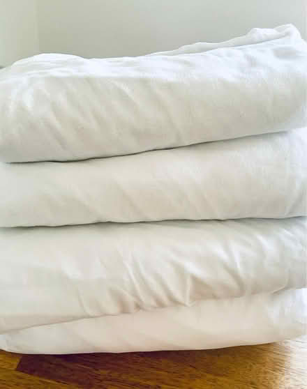Photo of free White cotton fitted sheets x4 (South Bank SE1) #1