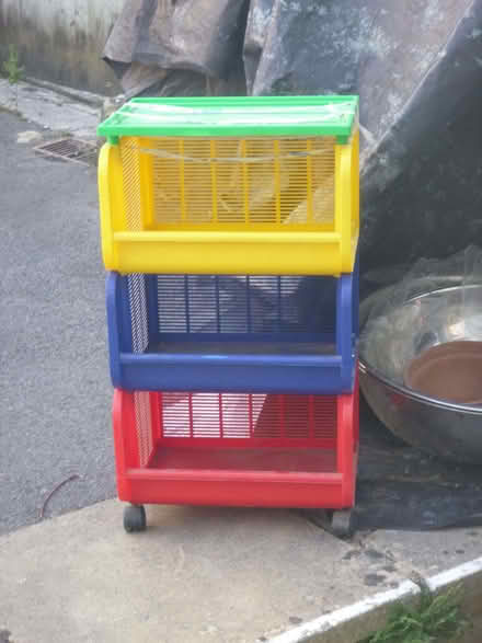 Photo of free 3 plastic shelves on castors (Trinity BA11) #1