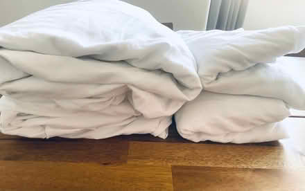 Photo of free White cotton fitted sheets x4 (South Bank SE1) #4