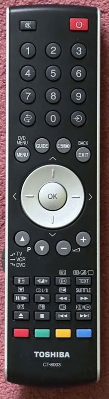 Photo of free Toshiba CT-8003 TV-VCR-DVD remote control (Maidenhead SL6) #1