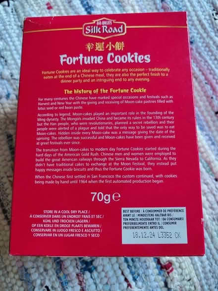 Photo of free Box of 20 fortune cookies (Tooting, SW17) #4