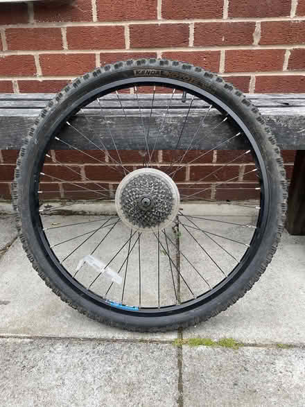 Photo of free Rear bicycle alloy wheel with gears (Garstang PR3) #1