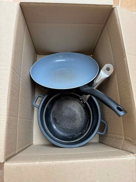 Photo of free Box of pots and pans (Ham, Richmond, TW10) #1