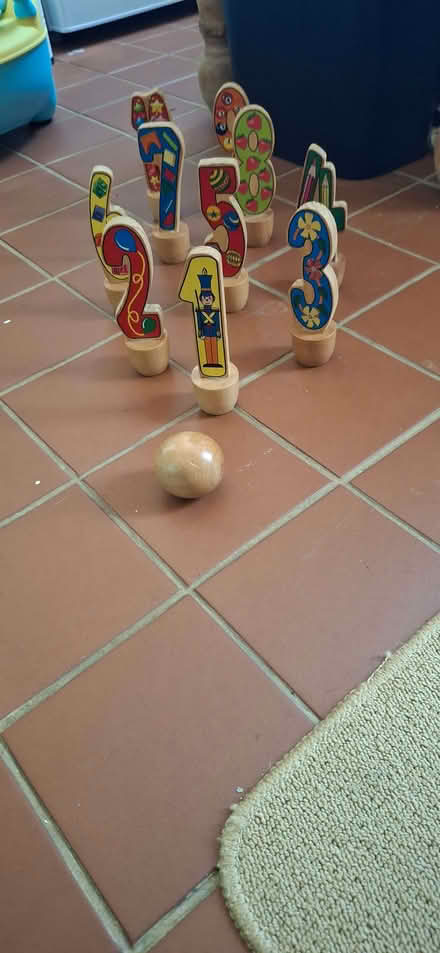 Photo of free Wooden children's skittles (West Malvern CP WR14) #1