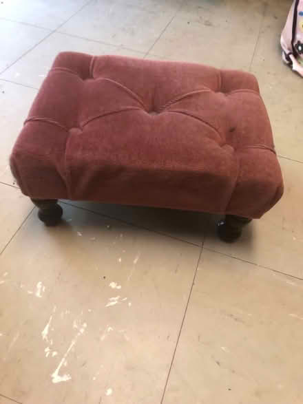 Photo of free Burgundy Footstool (Elkstone GL53) #1