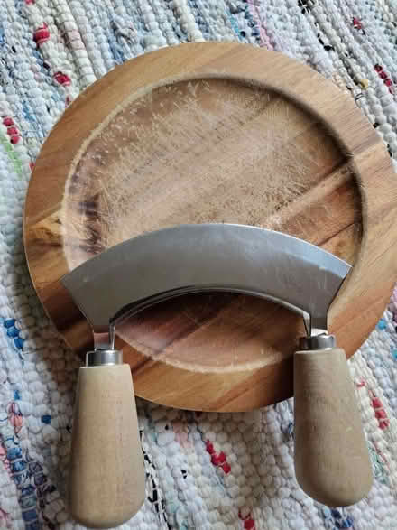 Photo of free Mezaluna herb cutter and board (Tooting, SW17) #2