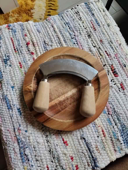 Photo of free Mezaluna herb cutter and board (Tooting, SW17) #1
