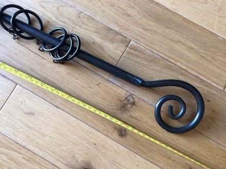 Photo of free Black curtain pole with rings (Walkley, S6) #1