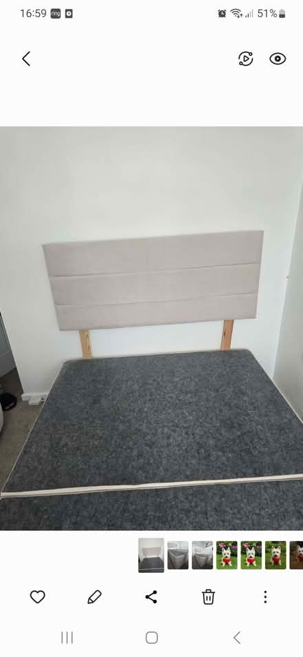 Photo of free Small double divan bed base and headboard (Short Heath WV12) #2