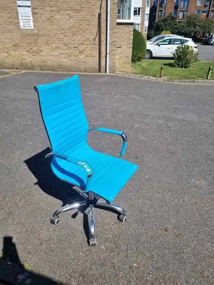 Photo of free Eames style blue office chairs (Westdene, Brighton BN1) #1