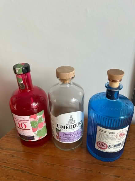 Photo of free 3 empty gin bottles (Loughborough LE11) #1