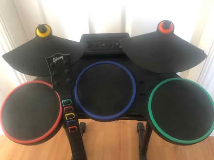 Photo of free PS Guitar hero drums and guitar (Heatherton) #2