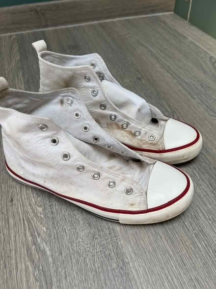 Photo of free Canvas High Top Trainers. Size 6. Some stains. (Southsea PO4) #1