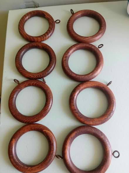 Photo of free 8 wooden curtain rings (Liss GU33) #1