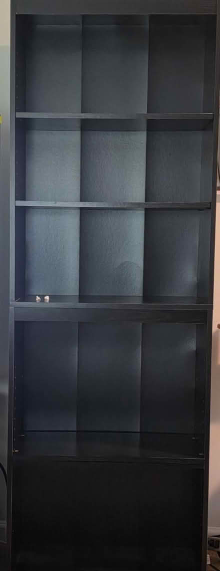 Photo of free Tall wood book cases (2) shelve (Belle mead nj off route 206) #1