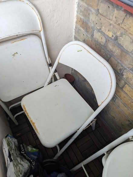Photo of free 2 x white fold up chairs (SW2) #2