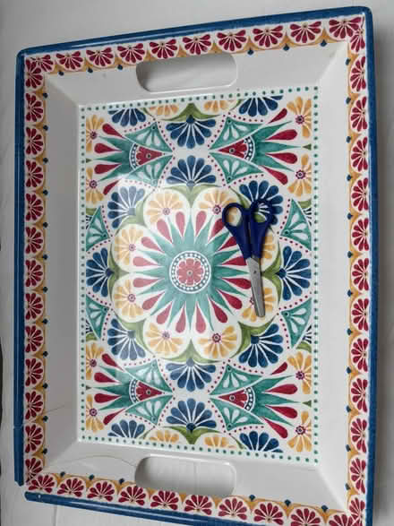 Photo of free Large multicoloured tray (Cathcart G44) #3
