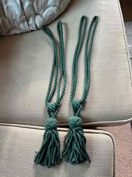 Photo of free Green rope curtain tie backs (Saltdean BN2) #1