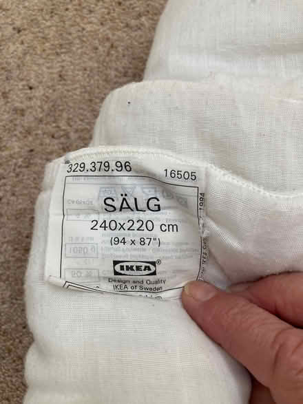 Photo of free King size summer duvet (TW9 (Kew)) #2