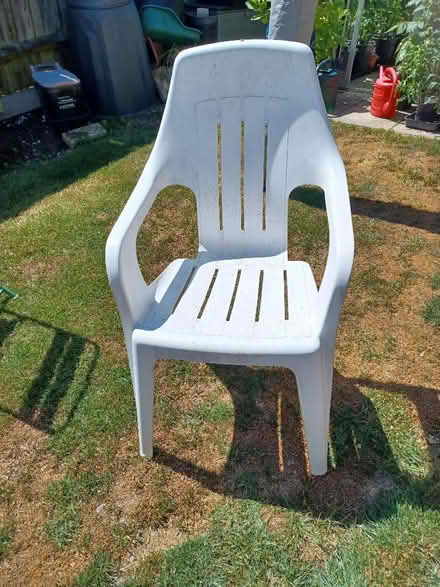 Photo of free White garden chairs (Parkwood Rainham ME8) #1