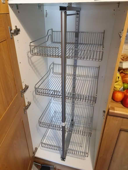 Photo of free Metal storage rack on rollers (BS15) #2