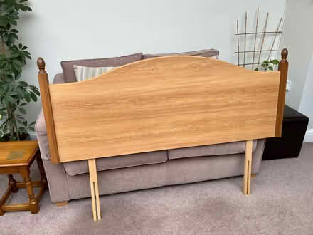 Photo of free 4’6” Headboard, light oak (Maldon CM9) #1