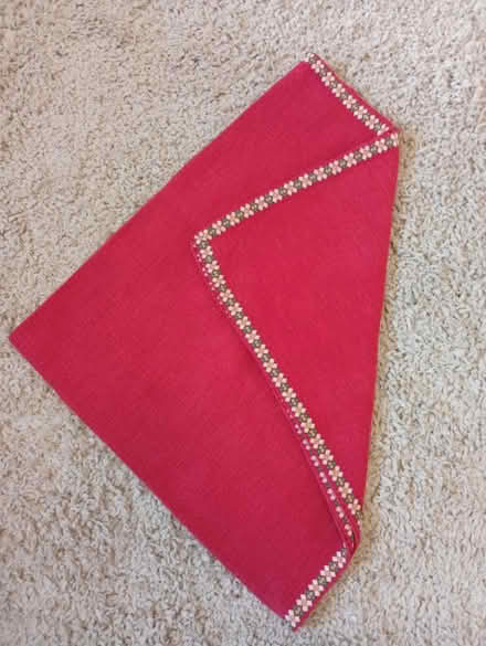 Photo of free Vintage Red Cotton Throw (Buxworth SK23) #1
