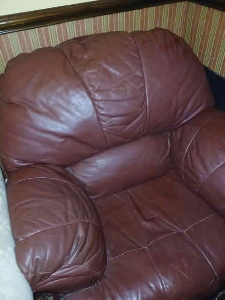 Photo of free Red Leather chair (Blakenall WS3) #2