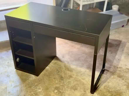 Photo of free small black desk (Belmont) #1