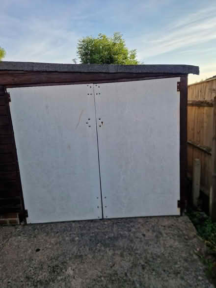 Photo of free Garage Barn Doors/Wood/Plastic Pane (Whitnash CV31 2) #4