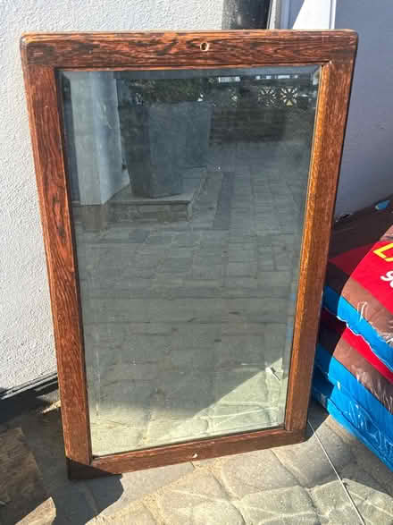 Photo of free Oak mirror - Heavy (Addlestone KT15) #1