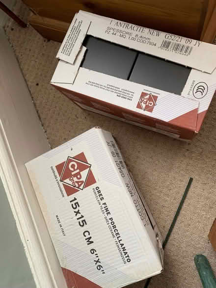 Photo of free One box of black porcelain tiles (Abbey Wood SE2) #1