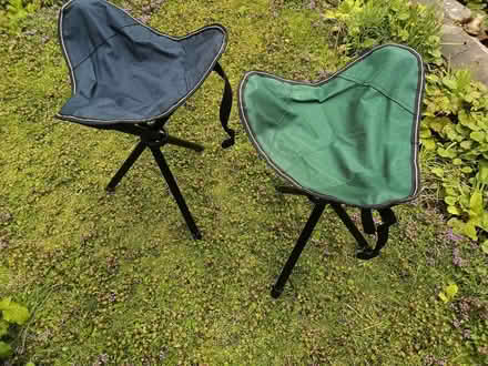 Photo of free 2 Fold-away Camping Stools with bags (Heskin Green PR7) #1
