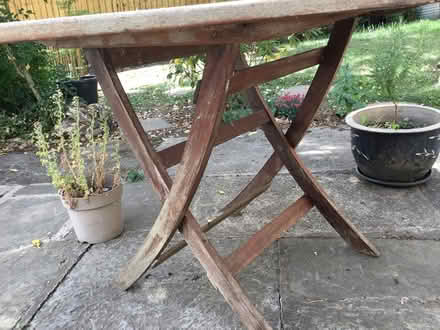 Photo of free Large folding wooden garden table (Butterley DE5) #1