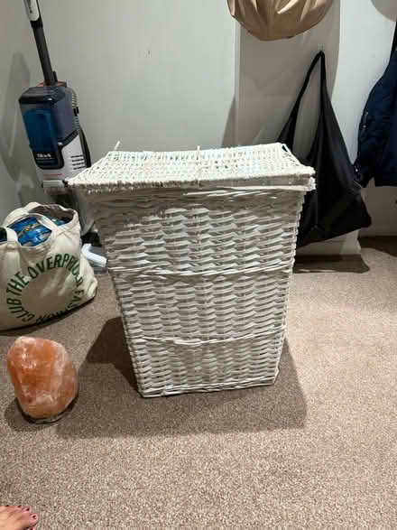 Photo of free White woven laundry basket (Highams Park) #2