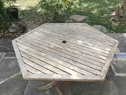 Photo of free Large folding wooden garden table (Butterley DE5) #2